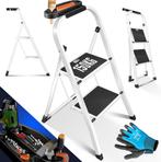 Huishoudtrap 2 treden - Keukentrap - Opvouwbaar - Wit - MASK, Verzenden, Nieuw