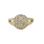 Ring - 14 karaat Geel goud -  0.97ct. tw. Diamant