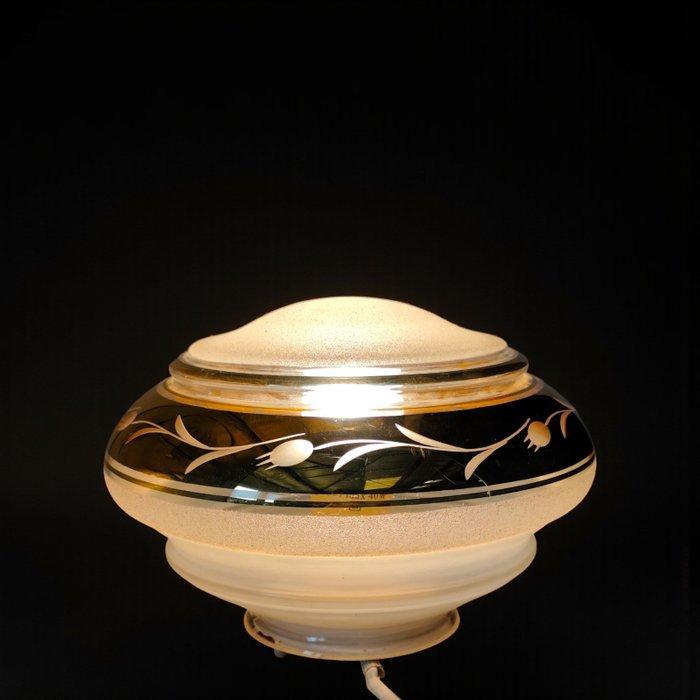 French Art Deco - Lamp - Glas, Metaal, Antiek en Kunst, Curiosa en Brocante