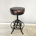 Tabouret - réglable en hauteur - Cuir, Métal - fauteuil