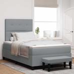 vidaXL Box Spring Bed met Matras & Bench Lichtgrijs 120x200, Verzenden, Nieuw