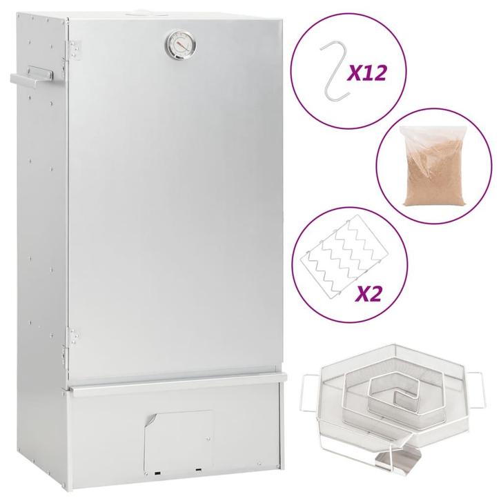 vidaXL BBQ-rookoven met koude rookgenerator gegalvaniseerd, Elektronische apparatuur, Overige elektronische apparatuur, Nieuw