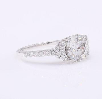 Zonder Minimumprijs - Ring - 14 karaat Witgoud - 2.44ct. tw.