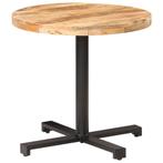 vidaXL Bistrotafel rond Ø80x75 cm ruw mangohout, Verzenden, Nieuw