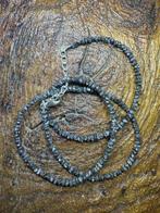 Onbehandelde zwarte diamanten collier + 925 zilver. 23,88