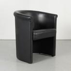 Moroso design fauteuil, zwart leder, Ophalen of Verzenden, Gebruikt