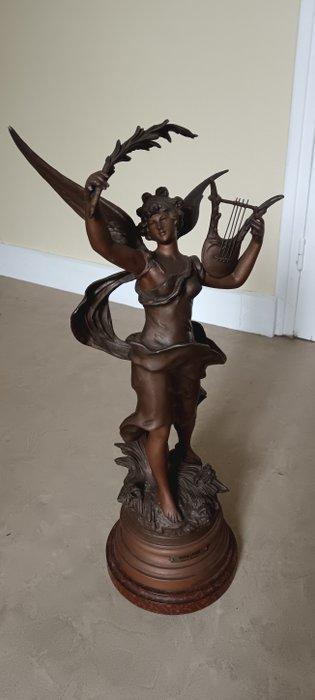 Louis Moreau (1855-1919) - Statue, Poésie Légère - 60 cm -, Antiek en Kunst, Antiek | Keramiek en Aardewerk