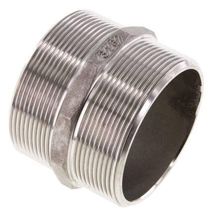 Double embout G2 1/2 en acier inoxydable à joint plat, Doe-het-zelf en Bouw, Overige Doe-Het-Zelf en Bouw, Verzenden