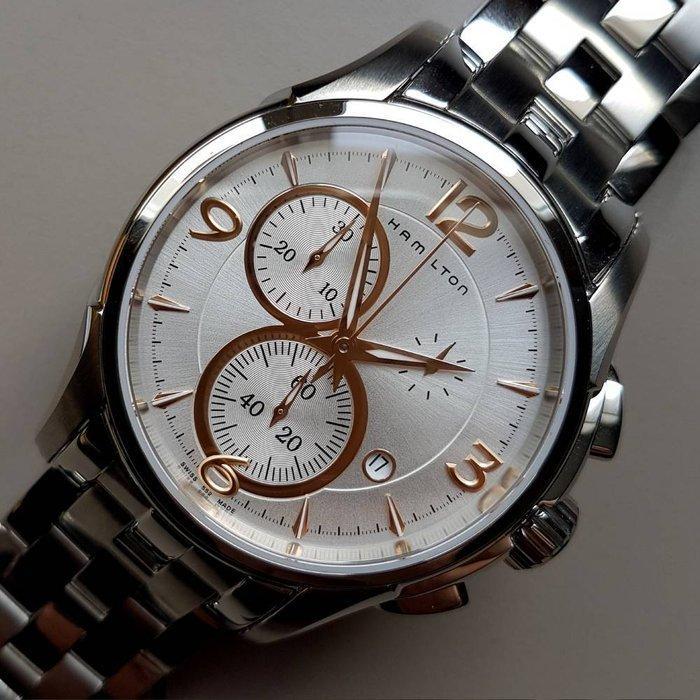 Hamilton - Jazzmaster Chrono Quartz - H32612155 - Heren -, Handtassen en Accessoires, Horloges | Heren