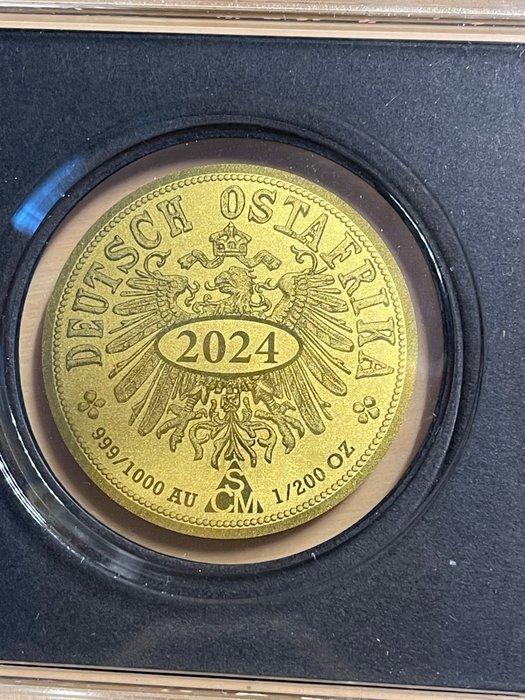 Duitsland. Gold medal 15 Rupien Dated 1916 Elefant 1/200 Oz, Postzegels en Munten, Munten | Europa | Niet-Euromunten