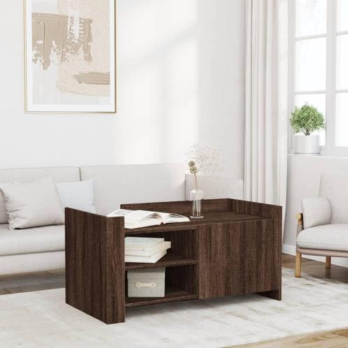 vidaXL Salontafel 100x50x50 cm bewerkt hout bruin, Huis en Inrichting, Tafels | Salontafels, Nieuw, Verzenden