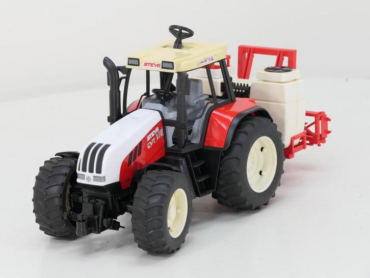 Schaal 1:16 2080 en 2243 tractor Steyr CVT 170 met Holde..., Hobby en Vrije tijd, Modelauto's | Overige schalen, Gebruikt, Ophalen of Verzenden