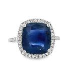 Zonder minimumprijs - Ring Platina - 5.03ct. tw. Saffier -