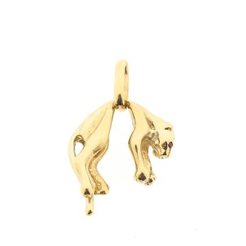 Gouden panter hanger met robijn (sieraad, massief goud), Ophalen of Verzenden
