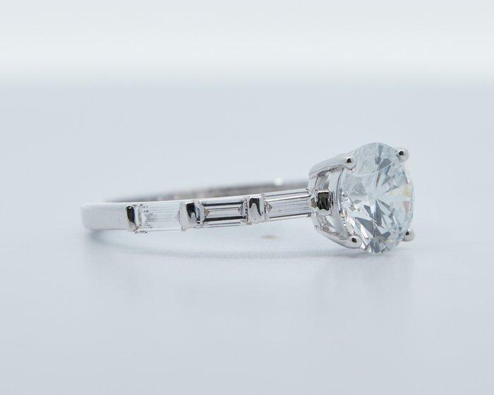 Zonder Minimumprijs - Ring - 14 karaat Witgoud - 1.87ct. tw., Handtassen en Accessoires, Ringen
