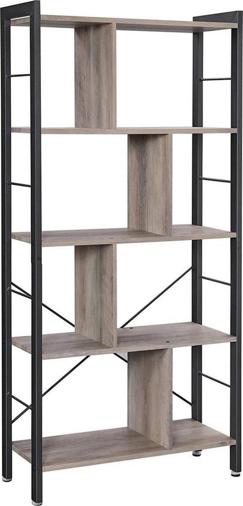 Boekenplank -  - Ruimteverdeler - Industrieel - Grijs-zwart, Huis en Inrichting, Kasten | Boekenkasten, Nieuw, Ophalen of Verzenden