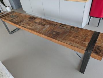 Gangbankje - Hout, Staal beschikbaar voor biedingen