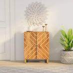vidaXL Dressoir 60x33,5x75 cm massief mangohout bruin en, Huis en Inrichting, Kasten | Dressoirs, Verzenden, Nieuw