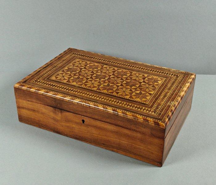 Kist - Tunbridge Ware ingelegde houten doos - hout,, Antiek en Kunst, Antiek | Overige Antiek