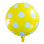Helium Ballon Stippen Geel 45cm leeg, Verzenden, Nieuw