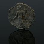 Oud-Romeins Lood Theaterkaart, met Fortuna Tyche en