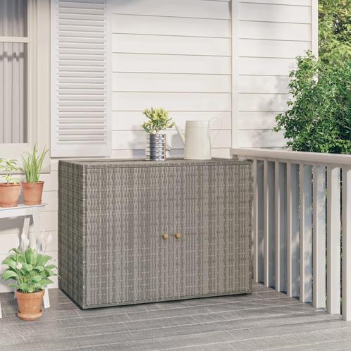 vidaXL Tuinkast 100x55,5x80 cm poly rattan grijs, Huis en Inrichting, Kasten | Overige, Nieuw, Verzenden