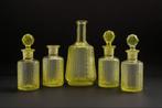 Verreries de Scailmont - Rare ensemble de cinq flacons Art