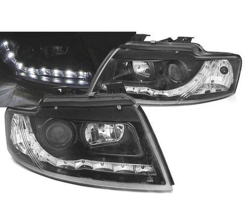 PHARES AUDI A4 B6 00-04 FEUX DE JOUR À LED FOND NOIR, Auto-onderdelen, Verlichting, Verzenden