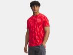 Under Armour Launch Printed Ss-Red - Maat LG, Kleding | Heren, Ophalen of Verzenden, Nieuw, Maat 52/54 (L), Under Armour