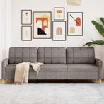 vidaXL Driezitsbank 210 cm stof taupe, Huis en Inrichting, Verzenden, Nieuw