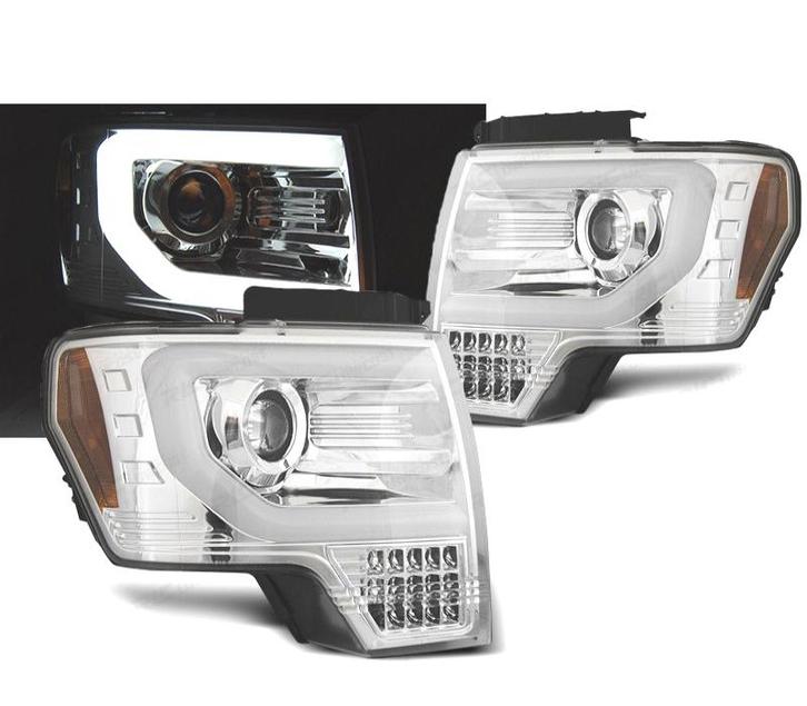 PHARES POUR FORD F150 08-14 LED CHROMÉ, Auto-onderdelen, Verlichting, Verzenden