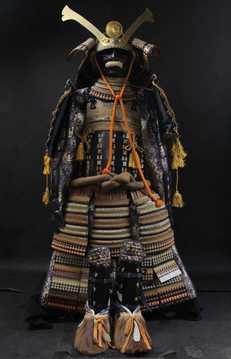 Prachtige volledige set samoerai-armor met vergulde, Antiek en Kunst, Antiek | Overige Antiek