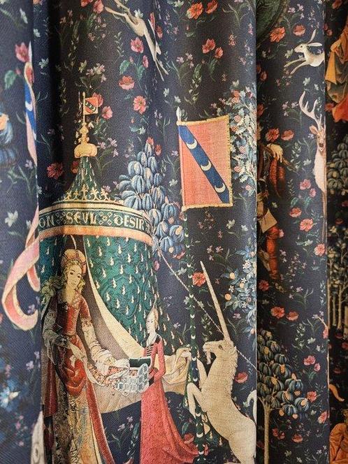Luxe Renaissance STOF met Eenhoorns -300x280cm - Klassiek, Antiek en Kunst, Antiek | Tapijten, Tafelkleden en Textiel