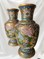 Vaas - Emaille, Koper - Azië - Claisonné vazen (Zonder, Antiek en Kunst