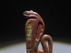 Oud-Egyptisch Brons Ureus. Late Periode, 664 - 332 v.Chr.