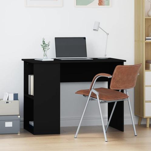 vidaXL Bureau 100x55x75 cm bewerkt hout zwart, Huis en Inrichting, Bureaus, Nieuw, Verzenden