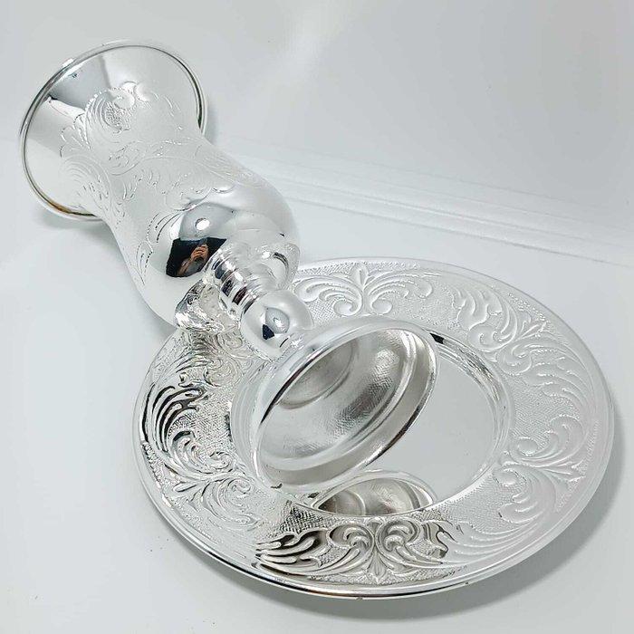 Handmade - Verre à vin (2) - Plaqué(e) argent - Kiddush Cup, Antiek en Kunst, Antiek | Meubels | Tafels
