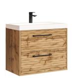 Badkamermeubel Etna 60cm eiken Badmeubel met wastafel, Huis en Inrichting, Badkamer | Badkamermeubels, Verzenden, Nieuw