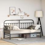 vidaXL Zwart Dagbedframe met Bedlade, 75x190 cm, Staal, Huis en Inrichting, Slaapkamer | Bedden, Verzenden, Nieuw