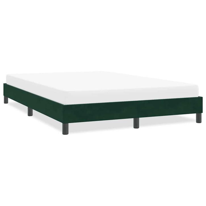 vidaXL Bedframe zonder matras 160x210 cm fluweel donkergroen, Huis en Inrichting, Slaapkamer | Bedden, Nieuw, Verzenden