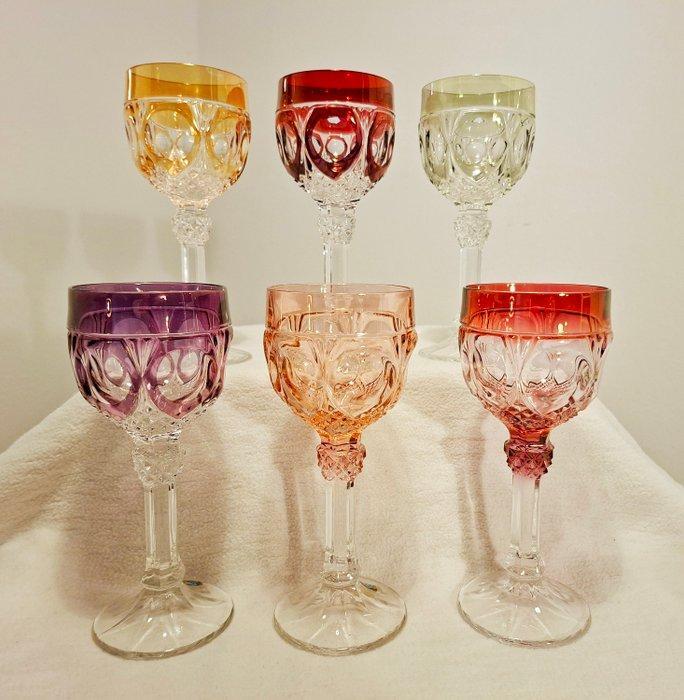 Hofbauer - Weingläser Römer Überfang - Drinkservies voor 6, Antiek en Kunst, Antiek | Meubels | Tafels