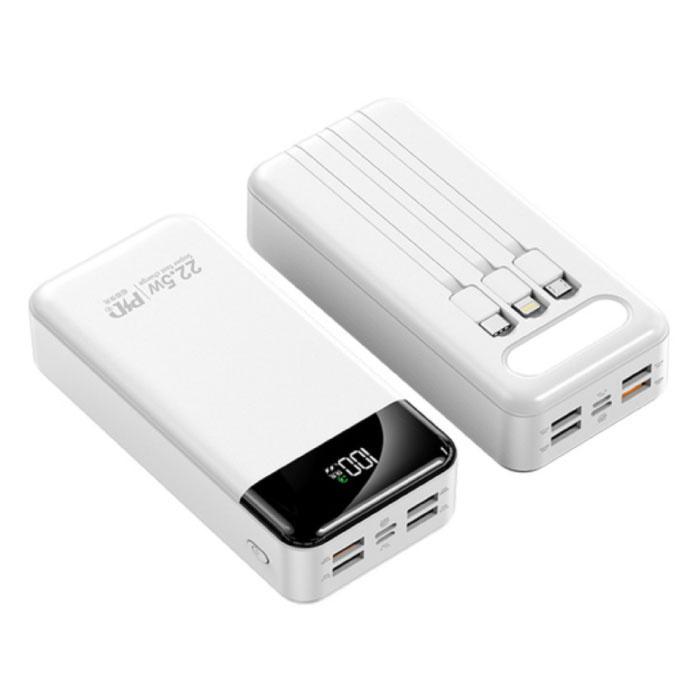 100.000mAh Powerbank met 4 Oplaadpoorten en 3 Kabels - 22.5W, Telecommunicatie, Powerbanks, Nieuw, Verzenden