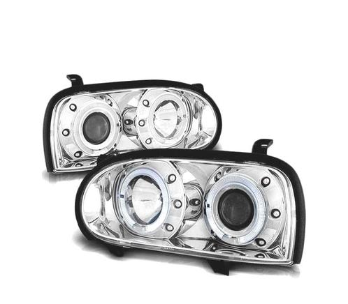 PHARES POUR VOLKSWAGEN VW GOLF 3 91-97 ANGEL EYES CHROMÉ, Auto-onderdelen, Verlichting, Verzenden
