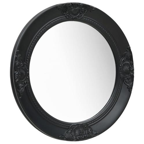 vidaXL Miroir mural style baroque 50 cm noir, Maison & Meubles, Accessoires pour la Maison | Miroirs, Neuf, Envoi