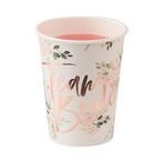 Gekleurde Bekers Team Bride 266ml 8st, Verzenden, Nieuw