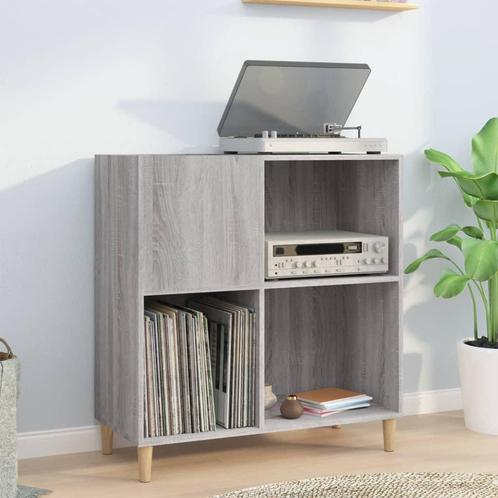 vidaXL Platenkast 84,5x38x89 cm bewerkt hout grijs sonoma, Huis en Inrichting, Kasten | Overige, Nieuw, Verzenden