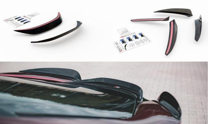 Maxton Design Spoiler Caps Set glanzend zwart BMW I8 B3689, Auto-onderdelen, Carrosserie, Nieuw, BMW, Achter