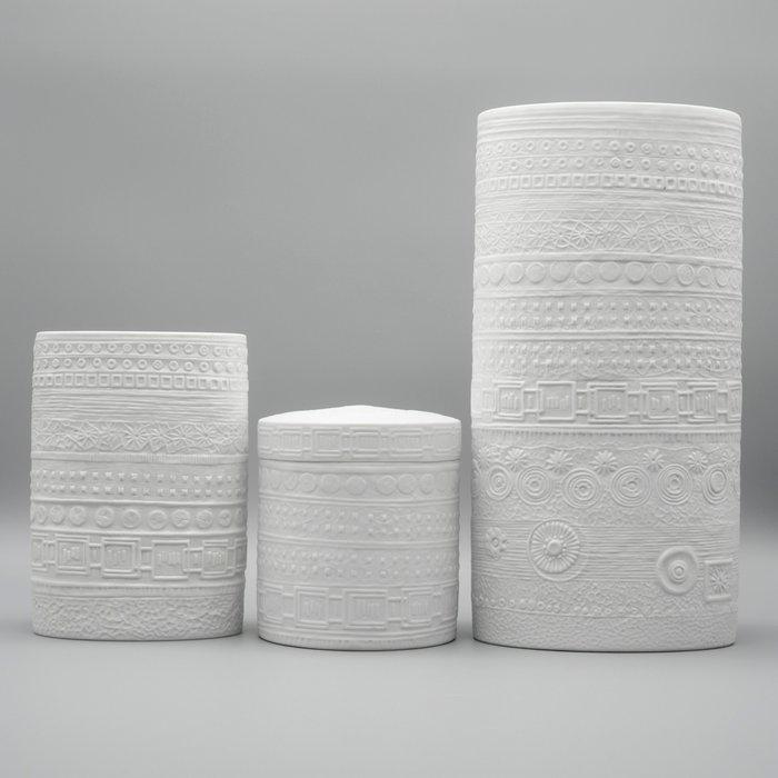 Rosenthal - Martin Freyer - Vaas (3) - Op Art Relief ETHNO, Antiek en Kunst, Antiek | Glaswerk en Kristal