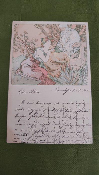 Fantasie, Alfons Mucha - Ansichtkaart - 1906-1906, Collections, Cartes postales | Étranger