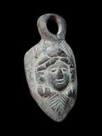 Oud-Romeins Brons Rare & Stunning face Pendant